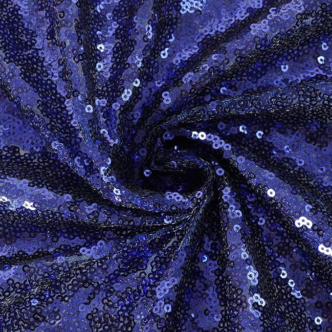 Eternal Beauty Sequin Backdrop Curtains, 2x8 Ft-2 Panels Navy Blue Back Drop for Shimmer Photography Party Wedding Birthday Decor