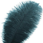 Ballinger Teal Ostrich Feathers Bulk - 24Pcs 10-12inch Feathers for Party Centerpieces, Flower Arrangement and Home Decor(Teal)