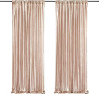Poise3EHome Champagne Sequin Backdrop Curtains,4 Panels 2FTx8FT Glitter Background for Party Birthday Party Baby Shower Wedding Christmas Thanksgiving Holiday Festival Decor
