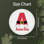 Personalized Christmas Stickers - Custom Name Waterproof Christmas Gift Tags for Gift Box Xmas Holiday Decorations Party Favors - 30 Stickers (Initial)