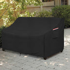 okcool Heavy Duty Patio Sofa Cover, 100% Waterproof 3-Seater Outdoor Sofa Cover Fits up to 76W x 32.5D x 33H Inches, Lawn Patio Furniture Covers,Black
