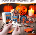 Positive Pumpkin Jar, Affirmation Jar – Halloween Gifts for Kids, Teens, Women – 60 Cute Pumpkin Cards for Emotional Support, Halloween Decor, Trick or Treat Basket Stuffer