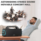 Bluetooth Speaker,Musibaby M1 Portable Bluetooth Speakers:Loud Stereo Sound with Subwoofer,Deep Bass,IPX6 Waterproof,Wireless Speaker with BT5.3,Dual Pairing,24H+ Playtime for Outdoor,Beach(Blk)