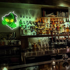Alien Neon Sign,Dimmable Green Alien Led Neon Lights for Wall Decor Game Room Home Bar Party Bedroom Man Cave Decor,USB Powered Alien Light up Sign Gifts for Kids Teen Boy Room Decor