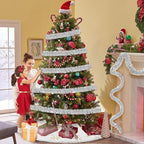 25 Feet Metallic Twist Tinsel Garland Wall Hanging Backdrop for Parade Floats, Christmas Eve, New Year, Valentine's Day Party Decorations (Silver, 4in x 25ft)