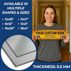Custom Arrow Metal Sign by DC | Directional Signs for Indoor & Outdoor Use | Personalized Rust-Free Metal Yard Display | Customized Weatherproof Road Arrow Marker | Multiple sizes | Made in USA