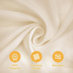 BRILLMAX 6 Pack Beige Round Tablecloths 90 Inch - Circle Bulk Linen Polyester Fabric Washable Table Cloth Cover for Wedding Reception Banquet Birthday Party Buffet Restaurant