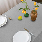 NLMUVW Square Linen Tablecloth, Light Grey Small Table Cloth Water Resistant Textured for Kitchen Dining Party Cafe, 54 x 54 Inch