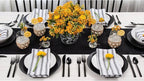 Solino Home Linen Black Table Runner 60 Inches - Classic Hemstitch, 100% Pure Linen Coffee Table Runner 14 x 60 Inch Ideal for Dresser Tables - Fall, Autumn, Halloween, Thanksgiving, Holiday