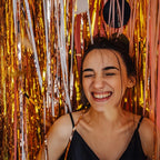 5 Pack Foil Curtain Backdrop Gold Metallic Tinsel Foil Fringe Curtains Photo Booth Props for Birthday Wedding Engagement Baby Shower Bachelorette Christmas Holiday Celebration Party Decorations