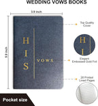 Wedding Vow Books His and Hers, Wedding Registry Gifts Ideas for Bride & Groom,Wedding Essentials