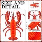 Jetec 6 Pcs Tissue Crab Lobster Honeycomb Centerpiece Hanging Crab Lobster Party Decorations Table Decor for Summer Sea Animal Beach Birthday Party Supplies(Lobster)