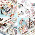 55 Rolls Holiday Washi Tape Set - Decorative Tape Seasonal Bohemian Colored Tape, Cute Washi Tapes for Journaling Supplies, Scrapbooking Supplies kit, Summer Scrapbook Supplies
