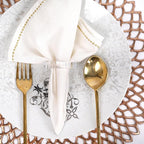 Acrylic Napkin Rings Set of 12 - Octagon Transparent Design for Christmas, Thanksgiving, Holiday Table Decor - Durable Crystal Napkin Holders for Dinner Parties & Everyday Use (Opaque)- CLEENTABLE
