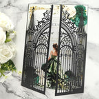 20PCS Laser Cut Wedding Invitations,Wedding Invitation Card Pocket,Quince Invites,Sweet 16 Invitations,Quinceanera Invitations,Laser Cut Invitations For All Occasions (black)
