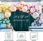 MEETSKY 10ft x 8ft Hunter Green Backdrop Curtains for Parties Wedding Curtain Rod Pocket Dark Green Photo Backdrop Sliding Drapes Backdrop Curtains for Photography, 5ft x 8ft, 2 Panels