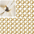 Lallisa 100 Pcs Gold Napkin Rings Metal Napkin Ring Holders for Cloth Table Decorations for Wedding Anniversary Birthday Dinners Party of Table Setting (Classic)