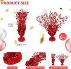 6 Pack Star Table Centerpieces for Party, Birthday Table Decorations for Kids Adults, Party Centerpieces for Tables for Wedding Baby Shower Graduation Holiday Event (Red)