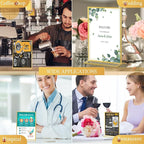 Hoteam 30 Pack 5 x 7 Clear Acrylic Sign Holder with Gold Borders, Gold Picture Frame, Double Sided Wedding Table Number, Acrylic Menu Stands for Wedding Table, Restaurant Sign, Photos