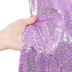 Poise3EHome 7Ft x 7Ft Lavender Sequin Backdrop, Glitter Thick Satin Sequin Background Drapes, Sequence Xmas Thanksgiving Backdrop for Wedding Party Holiday Festival Decor