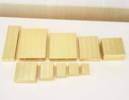 TheDisplayGuys - 25-Pack #53 Kraft Paper Cardboard Gift Boxes/Jewelry Cases w. Cotton Padding & Lid - Gold Foil - (5.4" x 3.9" x 1.0")