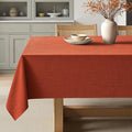 MIULEE Burnt Orange Linen Tablecloth 60x104 Inch Rectangle Table Cloth Waterproof,Stain Resistant & Wrinkle Resistant for Dining Party Wedding