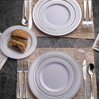 WDF 160 Pieces Silver Plastic Silverware - Silver Disposable Silverware - Plastic Silverware Heavy Duty - 80 Forks 40 Knives 40 Spoons - Disposable Cutlery Perfect for Christmas Wedding/Party
