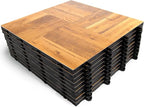 Big Floors 3X3OAKFLOOR Interlocking Lightweight Plastic Modular Dance Floor Kit (3' x 3'), Oak, 21 Piece