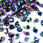 DomeStar 150PCS Iridescent Black Fake Ice, 2.5Cups Acrylic Gems Crystals Black Purple Rocks Diamonds Vase Centerpiece for Vase Fillers Party Table Scatter Wedding Food Display
