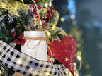 CNVOILA Christmas Centerpiece, Christmas Decor Mason Jars, Mantle Centerpiece Table Decorations, Holiday Table Centerpieces Bulk, Home Mantle Decor, Coffee Table Christmas Decor – 3PC