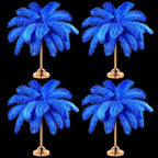 Retrowavy 30 Pcs 18-20 Inch Large Natural Ostrich Feathers Bulk for Centerpieces for Wedding Party Centerpieces Home Decoration Flower Arrangement (Blue)