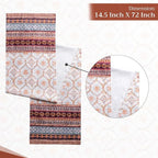 Maison d' Hermine Table Runner 100% Cotton Single Layer Table Runners 72 inches Long for Thanksgiving Christmas Decorations Home Kitchen Dining Party Wedding (Fair Isle, 14.5" x 72")