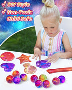 Kidfic 24 Pack Galaxy Slime Party Favors, Non-Sticky, Stress Relief Treasure Box Toys for Classroom Prizes Party Supplies, Student Gifts Goodie Bags Stuffers for Kids Boys Girls 4-8, 8-12