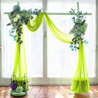 MDS Halloween Chiffon Draping Fabric - 1 Panel, 30" Wide x 40ft Long - Sheer Spooky Arbor & Canopy Drapery for Haunted House Backdrops, Party Ceilings, DIY Costumes & Themed Events - Parrot Green