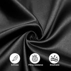 Horbaunal 30 Pack Black Satin Napkins 20 x 20 Inch, Square Soft Table Dinner Napkins, Silky Cloth Napkins Table Decoration for Weddings Banquets Parties