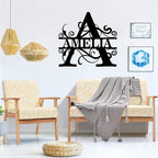 Custom Signs Outdoor Metal, Personalized Family Last Name Sign, Letter Monogram Metal Signs Wall Art For Home Decor, Name Sign Customized Housewarming Christmas Wedding Gifts For Women Men