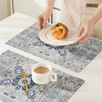 Snycler Table Runner Boho Table Runners Vintage Elegant Farmhouse Table Center Linen Decor for Home Dining Party Entrance (12x18 Inch ,Set of 4) Boho-White