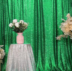 Eternal Beauty Green Sequin Backdrop, 20x10 Ft Glitter Background Curtains for Christmas Shimmer Photography Party Wedding Birthday Back Drop Decor