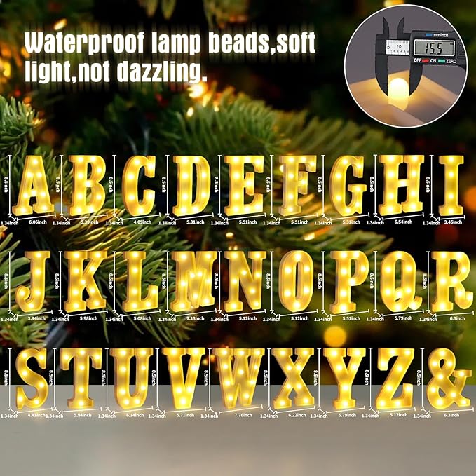 Ampersand Symbol Led Large &,Marquee Letters Sign 26 Alphabet and 10 Light Up Numbers for Party Décor,Numeros De Cumpleanos,Letras Con Luces Para Decorar Fiestas,Nombres Personalizados Para Decorar
