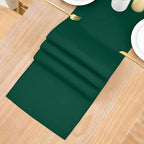 2 Pack Green Small Short Table Runner 12 x 24 Inch Solid Color Runners Coffee Table Dresser for Daily Party Home Decoration