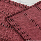 Artoid Mode Red Farmhouse Woven Rustic Hollow Table Runner, Seasonal Holiday Kitchen Dining Table Decoration for Home Party Decor 12x36 Inch