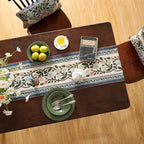 ISAENNE Designer Vintage Elegant Linen Table Runner 71 Inches Long,Colorful Flower Pattern Soft Table Runners for Dining Tables,Thanksgiving,Kitchen Tables,Christmas,12"*71"-Naples C