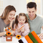 400 Pieces Craft Pipe Cleaners Bulk,Floral Stems for Pipe Cleaner Flowers with Floral Wires, Gardening Tape,Hot Glue Stick,Greeting Card,Bouquet Paper, Stamen & Ribbon,Festival Gifts for Kid,Adult