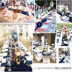 12 Pack Navy Blue Satin Table Runner,12 x 108 inch Long Premium Smooth Table Runner for Wedding, Banquets, Birthday, Party, Graduation, Engagements, Table Runners fit Rectangle and Round Table