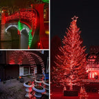 Red and Green Christmas String Lights,4 Pack Fairy Lights Battery Operated with Timer Christma Light for Outdoor/Indoor Waterproof,Twinkle Light for Bedroom Home Wedding DIY Christmas Decorations