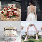 Pearls String Beads 33 Feet Crafts Faux Pearl Roll for Christmas Garland Flowers Wedding Party Jewelry Decoration(5mm White)