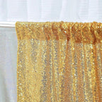 Poise3EHome Gold Sequin Backdrop Curtain, 10Ft x 10Ft Golden Glitter Photography Background Curtains, Sequence Backdrop Drapes for Party Festival Decor
