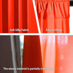 10 x 7 Feet Orange A Backdrop Curtain for Partie, Background Curtains for Photoshoot, Birthday, Wedding, Halloween, Thanksgiving, Christmas Day, New Year Party Decorations 5Ft x 7Ft, 2 Panels