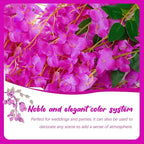 12 Pack Purple Red Wisteria Hanging Flowers Garland, 3.77 Feet Artificial Flower Vines, Fake Wisteria, Artificial Vines Hanging Garland for Backdrop Outdoor Yard Garden Decor
