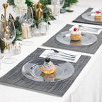 N9R 100PCS Clear Plastic Plates, 10.25 inch Clear Disposable Dinner Plate, Heavy Duty Plates for Party, Wedding, Birthday and Events